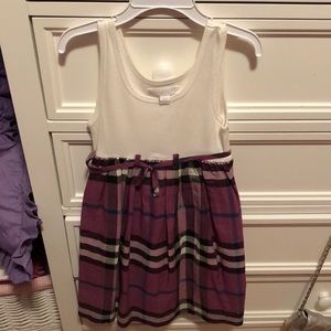 Girls Burberry check Tank dress